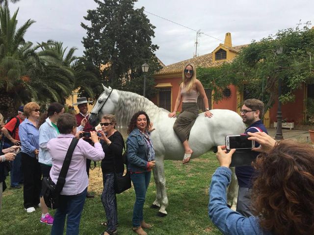 Los cruceristas conocen el arte de la hípica española en una yeguada cartagenera - 1, Foto 1