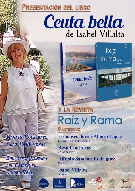 La Biblioteca Pública del Estado en Ciudad Real, acogerá la presentación de 'Raíz y Rama' y el poemario 'Ceuta Bella' de Isabel Villalta - 1, Foto 1