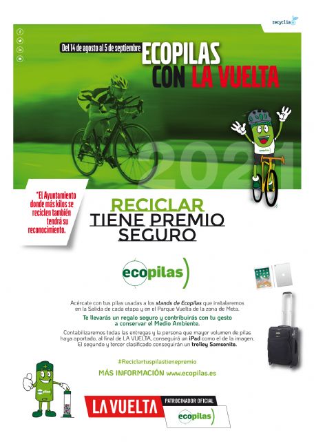 Ecopilas prevé recoger 2.000 kilos de pilas usadas durante la Vuelta a España - 1, Foto 1