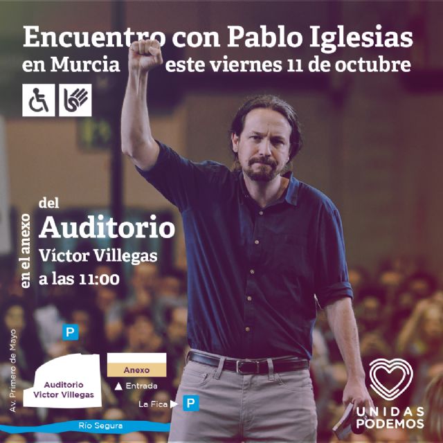 Pablo Iglesias participará este viernes en un encuentro con colectivos sociales de la Región - 1, Foto 1