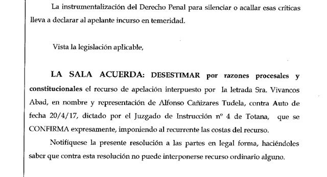 LA JUSTICIA da la razón a Totana.com y CONDENA al Inspector de Obras del Ayuntamiento de Totana a pagar las costas del Juicio - 4, Foto 4