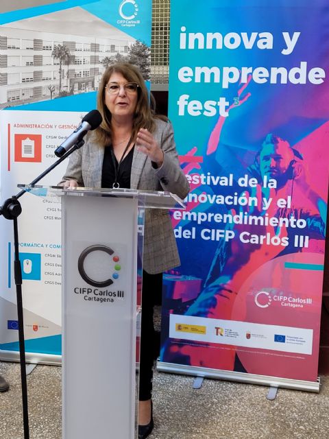 La consejera de Educación inaugura el primer festival de innovación y emprendimiento en el CIFP Carlos III de Cartagena - 1, Foto 1