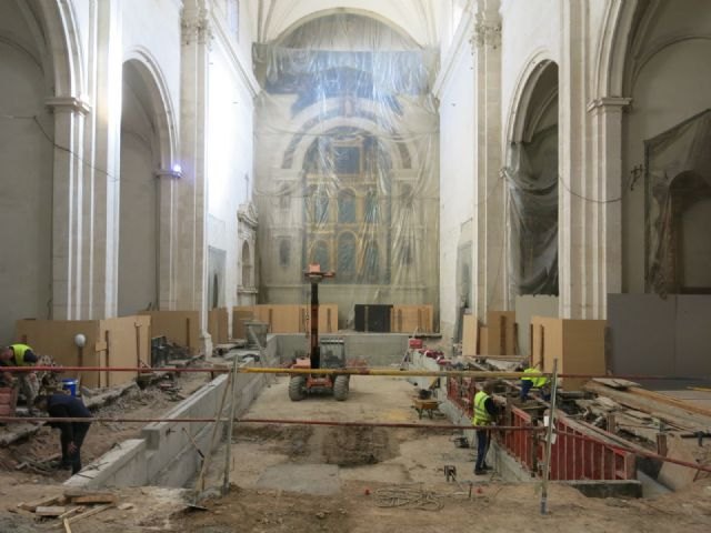 Las obras de rehabilitación de la iglesia de San Esteban acometen acciones de cimentación y pavimentación - 2, Foto 2