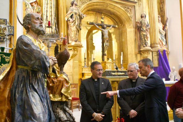 La imagen de San Pedro Apóstol vuelve a su iglesia tras pasar por el Centro de Restauración - 1, Foto 1