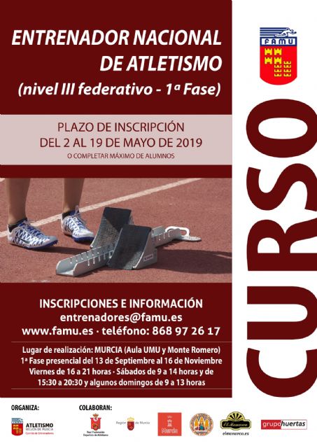 Abierta convocatoria curso Entrenador Nacional de Atletismo, Nivel III Federativo - 1, Foto 1