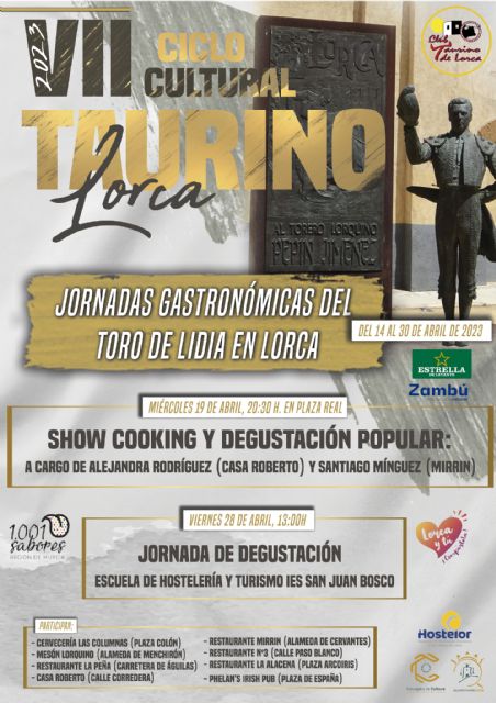 Hostelor y el Club Taurino de Lorca organizan las Jornadas Gastronómicas del toro de lidia desde el próximo viernes 14 al 30 de abril - 1, Foto 1