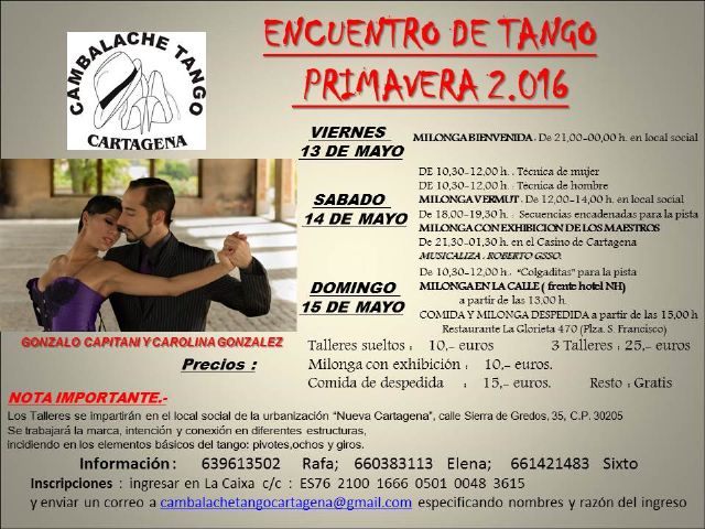 Aires argentinos este fin de semana en Cartagena con el Encuentro de Tango Primavera 2016 - 5, Foto 5
