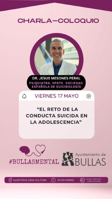 Nueva charla dentro del ciclo 'Bullas Mental' sobre la conducta suicida en la adolescencia - 1, Foto 1