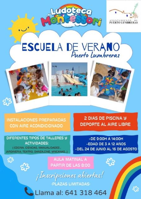 Puerto Lumbreras contará con diez escuelas de verano que facilitarán l aconciliación familiar y laboral durante el periodo estival 2024 - 1, Foto 1