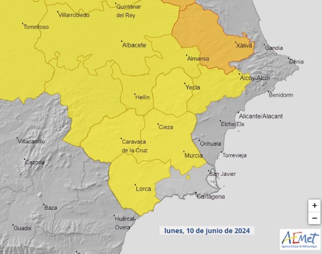 Las tormentas regresan con fuerza a la Región de Murcia en los próximos días