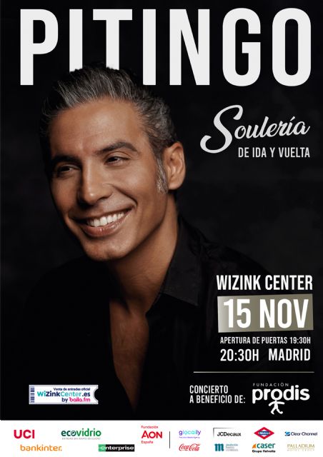 Pitingo cerrará su gira en el Wizink Center con un concierto solidario a beneficio de la Fundación Prodis - 1, Foto 1