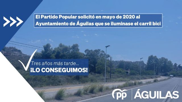 Tres años después de solicitarlo el Partido Popular, por fin se instala luz en el carril bici - 2, Foto 2