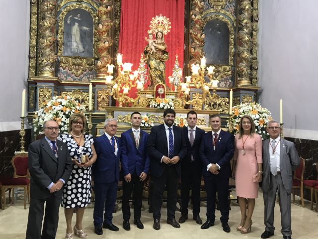 López Miras asiste a la misa en honor a la Virgen de las Maravillas, patrona de Cehegín - 1, Foto 1