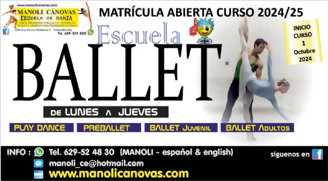 La Escuela de Danza Manoli Cánovas abre el plazo de matrícula para el curso 2024-2025 - 1, Foto 1