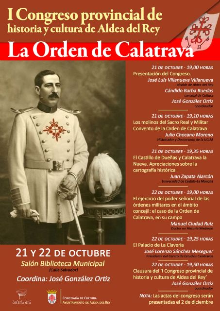 El 21 y 22 de octubre, se celebrará el 'I Congreso provincial de historia y cultura de Aldea del Rey', sobre la Orden de Calatrava - 1, Foto 1