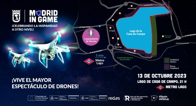 El Ayuntamiento de Madrid iluminará la noche madrileña con un espectáculo audiovisual récord en España: 300 drones recrearán un viaje desde Hispanidad hasta nuestros días - 3, Foto 3