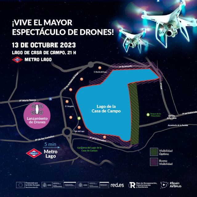 El Ayuntamiento de Madrid iluminará la noche madrileña con un espectáculo audiovisual récord en España: 300 drones recrearán un viaje desde Hispanidad hasta nuestros días - 4, Foto 4