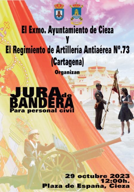 Organizan en Cieza una jura de bandera para personal civil - 1, Foto 1