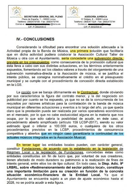 El PSOE acusa al PP de Lorca de mentir y eludir su responsabilidad en la gestión de la banda municipal tras más de un año de inacción - 1, Foto 1