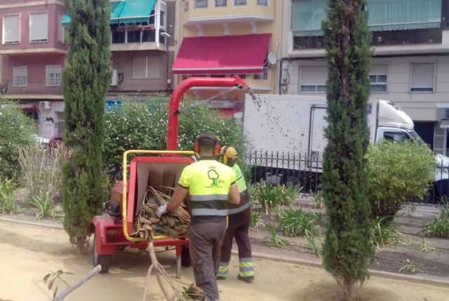 El Ayuntamiento mantiene el 'ciclo verde' utilizando triturado de poda en los parques y jardines del municipio - 2, Foto 2