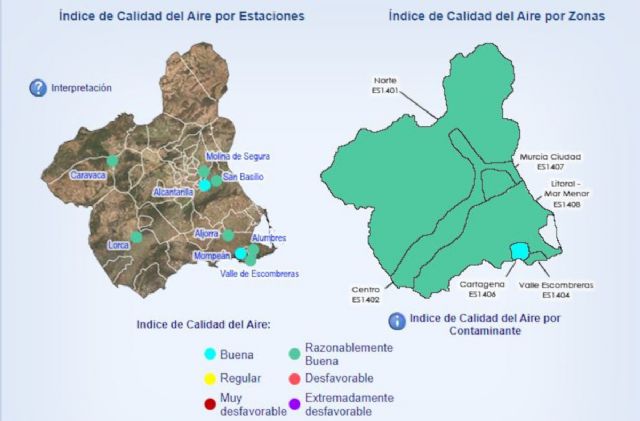 Desactivado el Nivel Preventivo por partículas en Mompeán y el Valle al no superarse los valores límite - 1, Foto 1