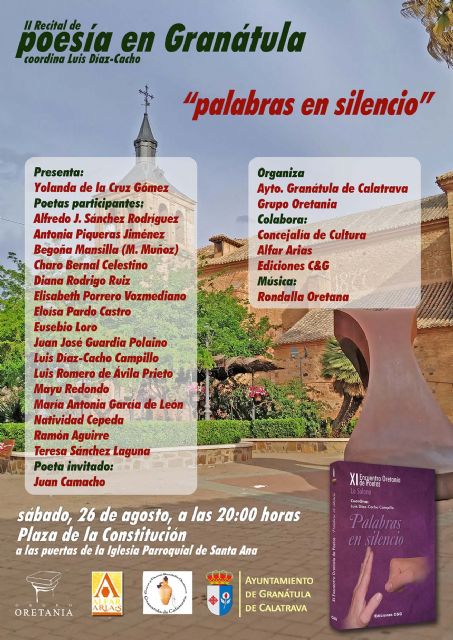 En 'Poesía en Granátula' se declamará poemas del libro Palabras en silencio - 1, Foto 1