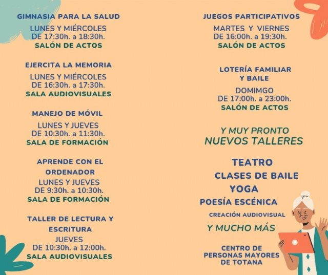 Amplían la oferta de actividades de dinamización de los Centros de Personas Mayores en Totana y El Paretón para el curso 2024/2025, Foto 3