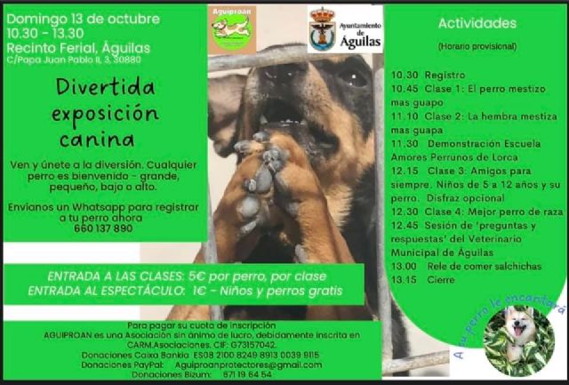 Aguiproan celebra el domingo una exposición canina en el Recinto Ferial - 1, Foto 1