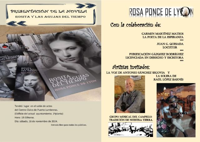 La escritora lumbrerense Rosa Ponce de Lyon presenta su novela 'Rosita y las agujas del tiempo' el 16 de noviembre en el Centro Cívico - 1, Foto 1