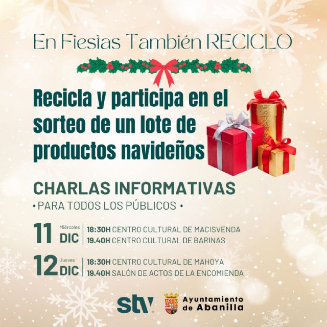 El Ayuntamiento de Abanilla y STV Gestión fomentan el reciclaje durante las fiestas navideñas - 2, Foto 2