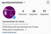 El Ayuntamiento de Totana abre una cuenta oficial en Instagram