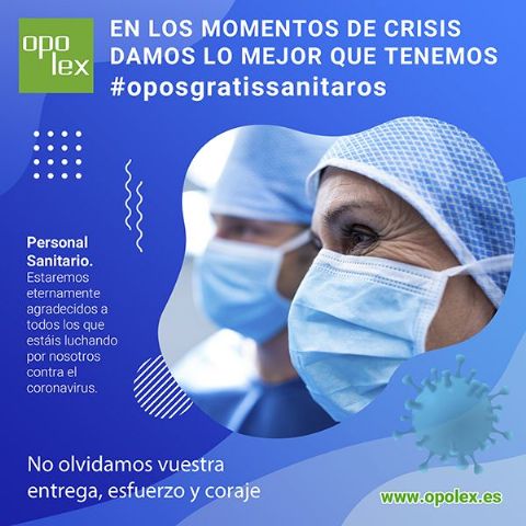 Opolex ofrece gratis la preparación de oposiciones de sanidad a profesionales que pelean contra el COVID-19 - 1, Foto 1