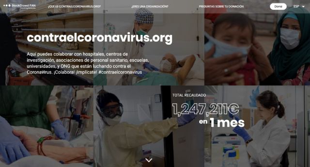 Contraelcoronavirus.org recauda más de 1,2 millones de euros contra el COVID-19 - 1, Foto 1