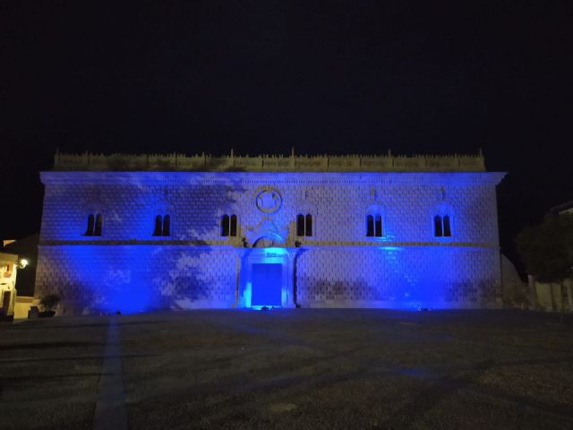 Cogolludo se sumó a #UnidosPorLaDislexia iluminando de azul su Palacio y fuente - 1, Foto 1