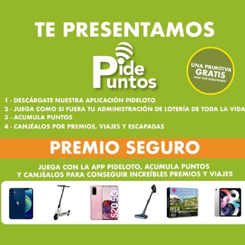 Comprar lotería en la App de Pideloto ahora tiene doble de premio gracias a: Pidepuntos - 1, Foto 1