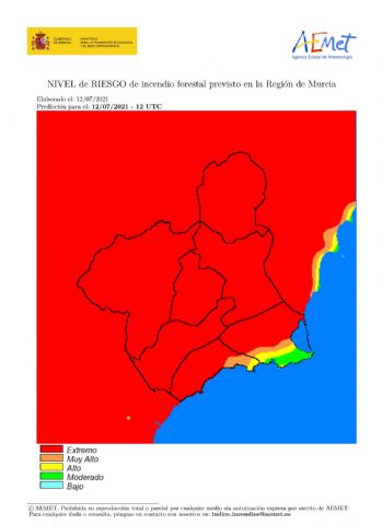 El nivel de riesgo de incendio forestal es hoy EXTREMO en casi toda la Región - 1, Foto 1