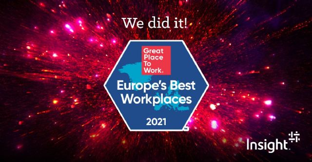 Insight, clasificada como uno de los Best Workplaces in Europe™ de 2021 por Great Place to Work® - 1, Foto 1