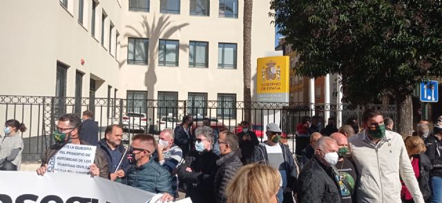 Concentracin en Murcia de policas y guardias civiles contra la reforma de la ley mordaza: 