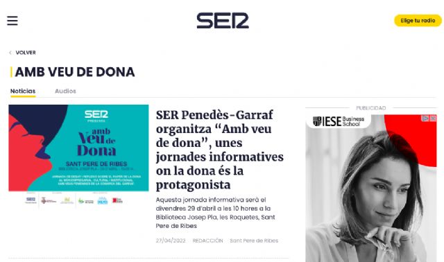 La gerente de SEPES Atención Domiciliaria, protagonista como ponente en la edición 2022 de Veu de Dona - 1, Foto 1