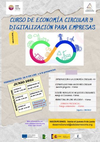 ADEL convoca un Curso sobre Economía Circular y Digitalización para empresas de la Sierra Norte - 1, Foto 1