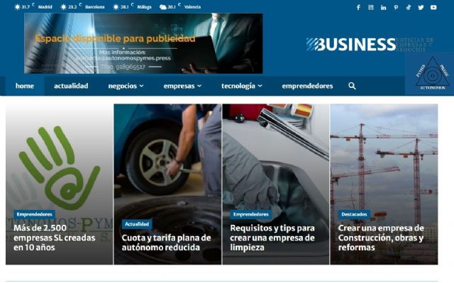 Nuevo sitio de noticias de empresa AutonomosPymes Press - 1, Foto 1