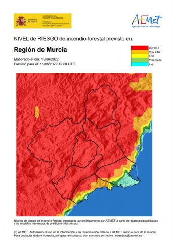 El nivel de riesgo de incendio forestal sigue siendo extremo en toda la Región, excepto en el litoral, donde es muy alto - 1, Foto 1