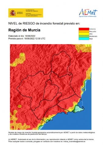 El nivel de riesgo de incendio forestal sigue siendo extremo en casi toda la Región - 1, Foto 1