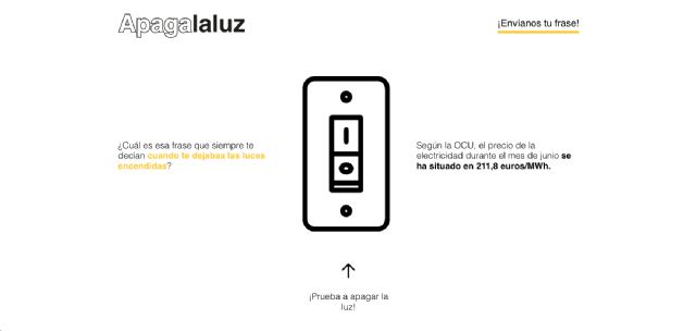 Apagalaluz, la web para canalizar socialmente la impotencia por el precio de la luz - 1, Foto 1