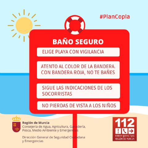 Los puestos de vigilancia de playas del Plan Copla han abierto con 10 banderas amarillas en Águilas, Cartagena y San Javier - 1, Foto 1