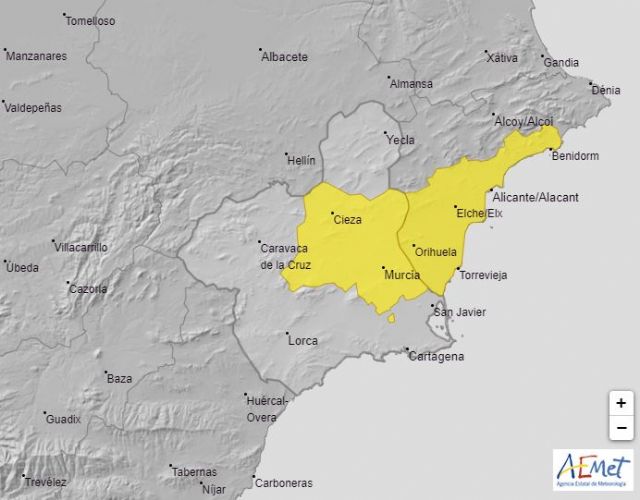 Meteorología advierte de que hoy viernes puede llegarse a los 38º en la Vega del Segura y emite aviso amarillo - 1, Foto 1