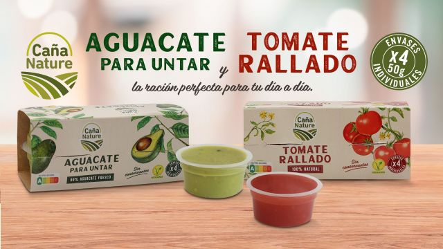 Caña Nature presenta sus formatos individuales monodosis de tomate rallado y aguacate para untar - 1, Foto 1