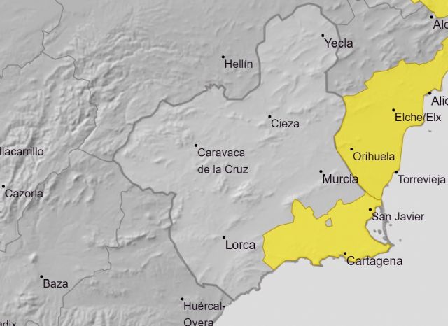 Alertan de fenómenos adversos por lluvias y tormentas en la Región de Murcia - 1, Foto 1