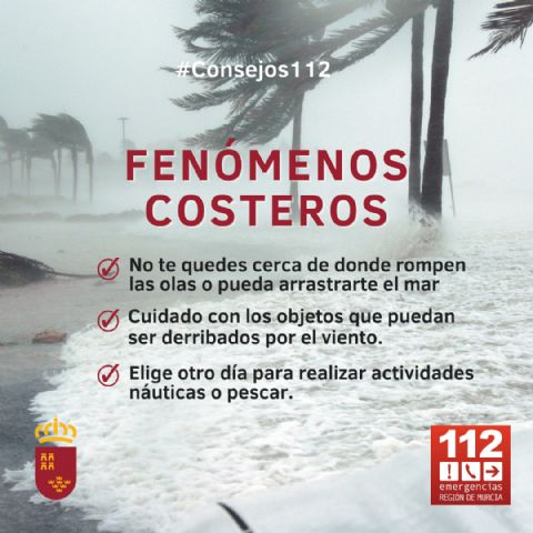 Meteorología mantiene aviso naranja por fenómenos costeros para esta tarde y noche (viento hasta 70 km/h y olas de 4 m) - 1, Foto 1