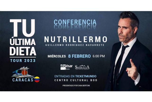 Nutrillermo ofrecerá la conferencia ´Tu última dieta´ en Venezuela - 1, Foto 1